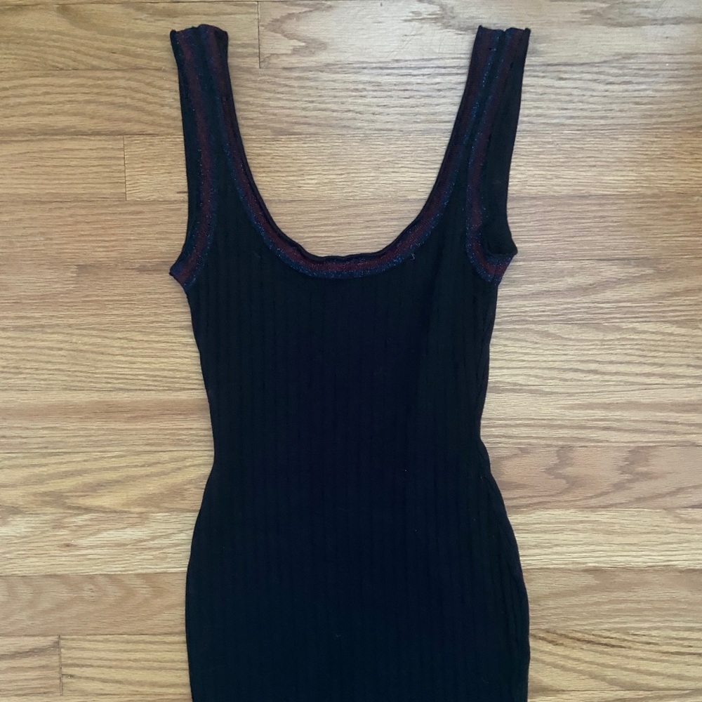 Tight black mini dress